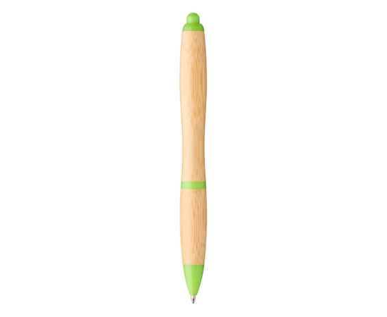 Ручка шариковая Nash из бамбука, 10737806, Цвет: зеленое яблоко,натуральный, изображение 2