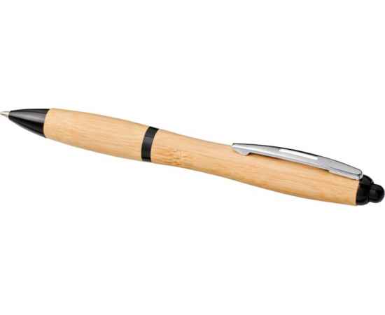 Ручка шариковая Nash из бамбука, 10737801, Цвет: черный,натуральный, изображение 3