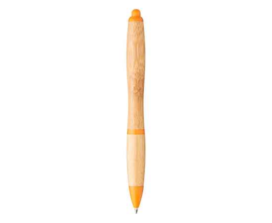 Ручка шариковая Nash из бамбука, 10737807, Цвет: оранжевый,натуральный, изображение 2