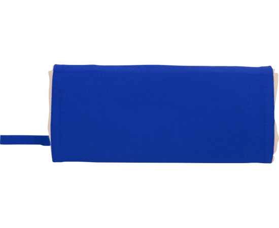 Складная хлопковая сумка для шопинга Gross с карманом, 180 г/м2, 955102, Цвет: синий,натуральный, изображение 14