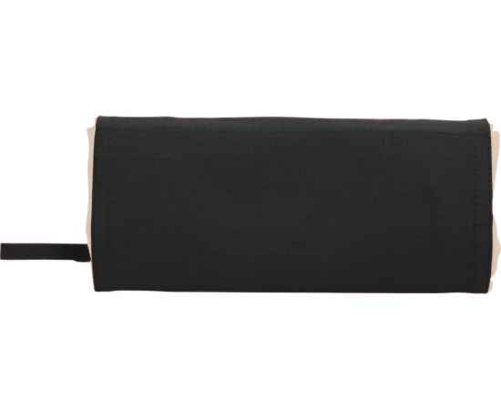 Складная хлопковая сумка для шопинга Gross с карманом, 180 г/м2, 955157, Цвет: черный,натуральный, изображение 13