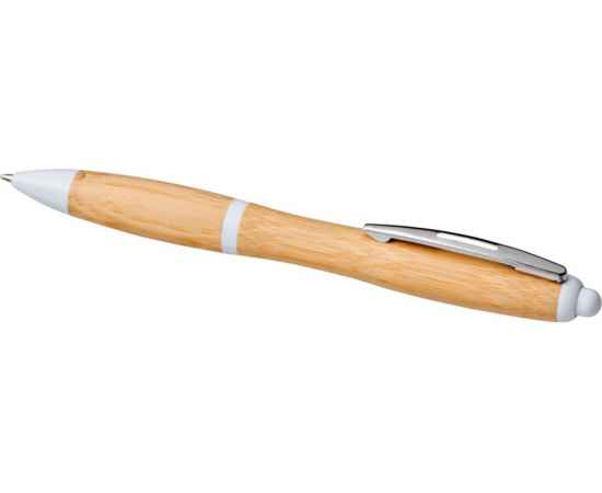Ручка шариковая Nash из бамбука, 10737804, Цвет: белый,натуральный, изображение 3