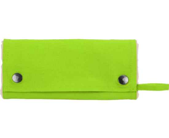 Складная хлопковая сумка для шопинга Gross с карманом, 180 г/м2, 955103, Цвет: зеленое яблоко,натуральный, изображение 13