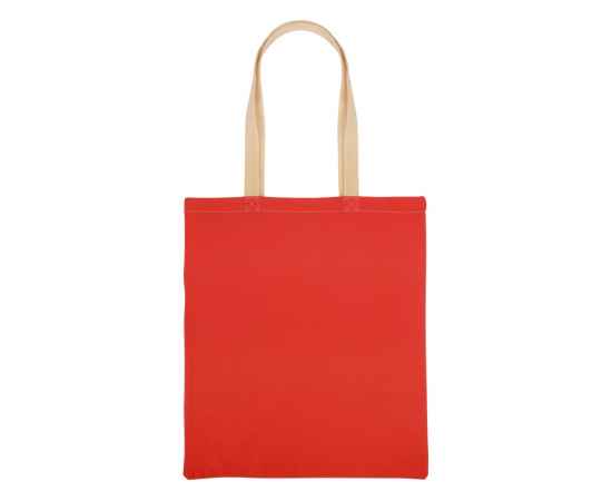 Сумка для шопинга Twin двухцветная из хлопка, 180 г/м2, 955131, Цвет: красный,натуральный, изображение 6