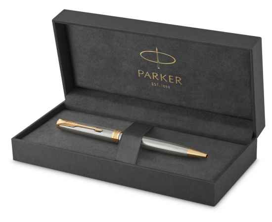 Ручка шариковая Parker Sonnet Core Stainless Steel GT, 1931507, Цвет: серебристый, изображение 4