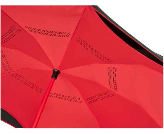 Зонт-трость Yoon с обратным сложением, 10940204, Цвет: черный,красный, изображение 6