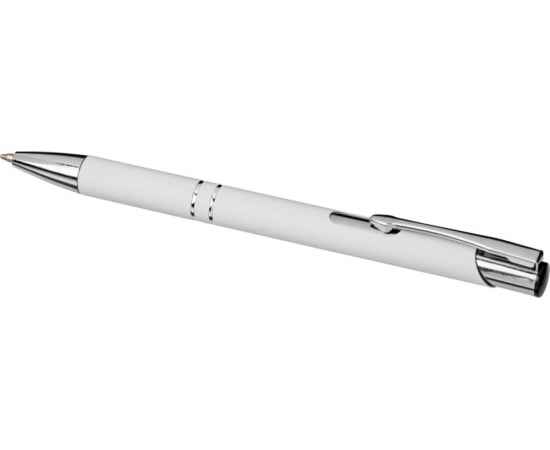 Ручка металлическая шариковая Moneta с антискользящим покрытием, 10743703, Цвет: белый, изображение 4