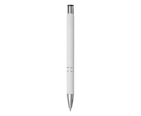 Ручка металлическая шариковая Moneta с антискользящим покрытием, 10743703, Цвет: белый, изображение 3