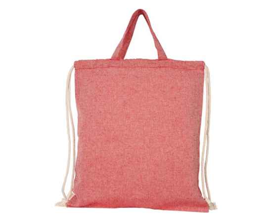 Сумка-рюкзак Pheebs из переработанного хлопка, 150 г/м², 12045903, Цвет: красный, изображение 2