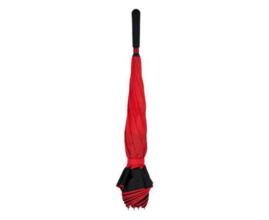 Зонт-трость Yoon с обратным сложением, 10940204, Цвет: черный,красный, изображение 3