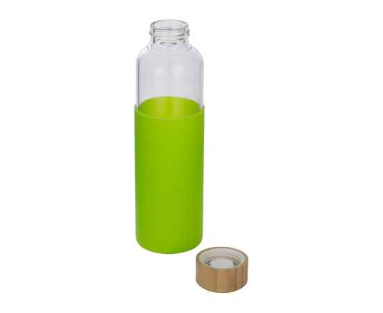 Стеклянная бутылка для воды в силиконовом чехле Refine, 887313, Цвет: прозрачный,зеленое яблоко, Объем: 550, изображение 2