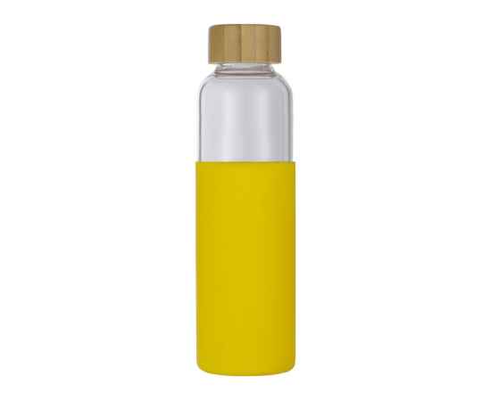 Стеклянная бутылка для воды в силиконовом чехле Refine, 887314, Цвет: прозрачный,желтый, Объем: 550, изображение 3