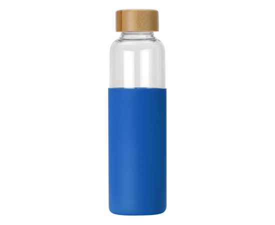 Стеклянная бутылка для воды в силиконовом чехле Refine, 887312, Цвет: синий,прозрачный, Объем: 550, изображение 2