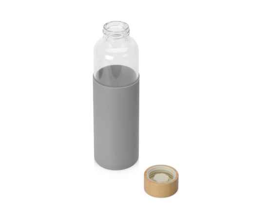 Стеклянная бутылка для воды в силиконовом чехле Refine, 887310, Цвет: серый,прозрачный, Объем: 550, изображение 3