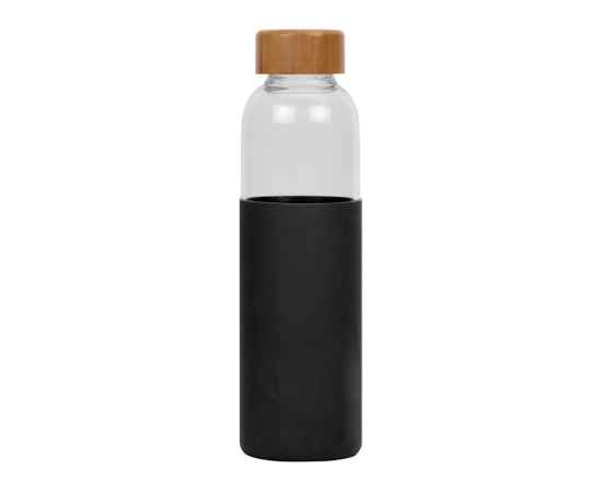 Стеклянная бутылка для воды в силиконовом чехле Refine, 887317, Цвет: черный,прозрачный, Объем: 550, изображение 3