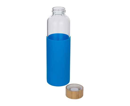 Стеклянная бутылка для воды в силиконовом чехле Refine, 887302, Цвет: прозрачный,голубой, Объем: 550, изображение 2