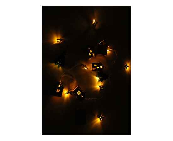 Елочная гирлянда с лампочками Новогодняя в деревянной подарочной коробке, 625319, изображение 4