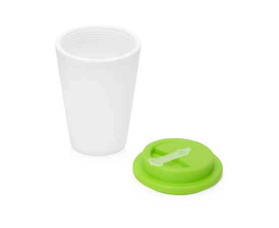 Пластиковый стакан с двойными стенками Take away, 873426.03, Цвет: зеленое яблоко,белый, Объем: 350, изображение 2
