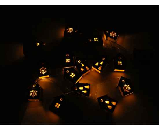 Елочная гирлянда с лампочками Зимняя сказка в деревянной подарочной коробке, 625320, изображение 4