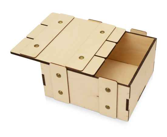 Деревянная подарочная коробка с крышкой Ларчик, 625302, изображение 3