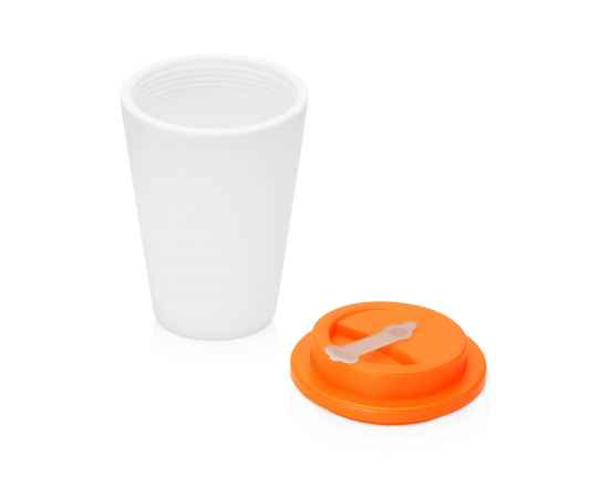 Пластиковый стакан с двойными стенками Take away, 873426.13, Цвет: оранжевый,белый, Объем: 350, изображение 2