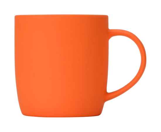 Кружка с покрытием soft-touch Dalgona, 870808, Цвет: оранжевый, Объем: 350, изображение 2