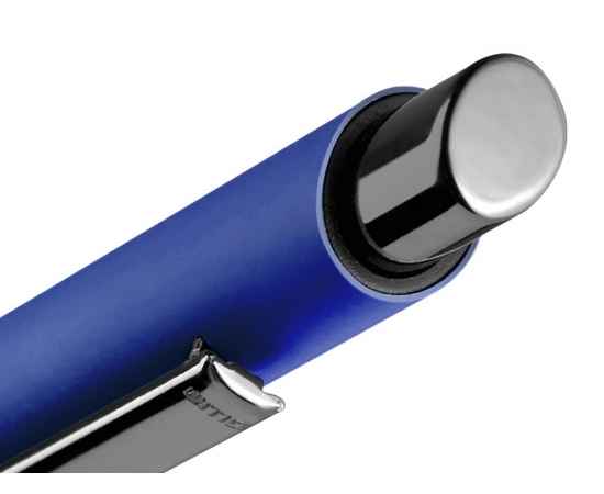 Металлическая шариковая ручка Ellipse gum soft touch с зеркальной гравировкой, 187989.02, Цвет: синий, изображение 3