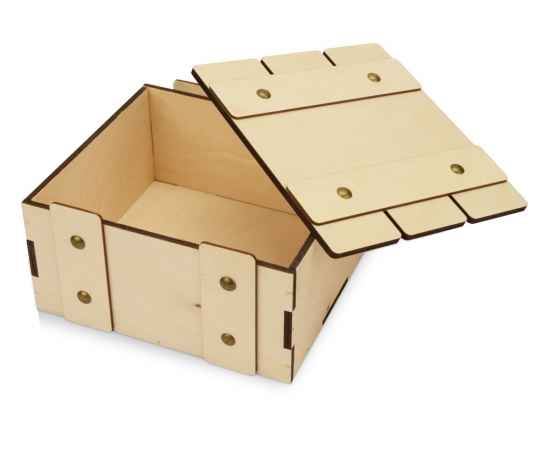 Деревянная подарочная коробка с крышкой Ларчик, 625302, изображение 2