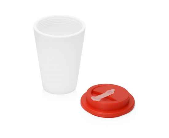 Пластиковый стакан с двойными стенками Take away, 873426.01, Цвет: красный,белый, Объем: 350, изображение 2