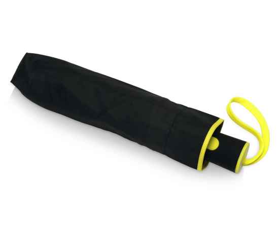 Зонт складной Motley с цветными спицами, 906204, Цвет: черный,желтый, изображение 4