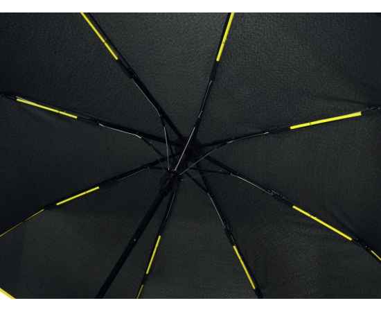 Зонт складной Motley с цветными спицами, 906204, Цвет: черный,желтый, изображение 7