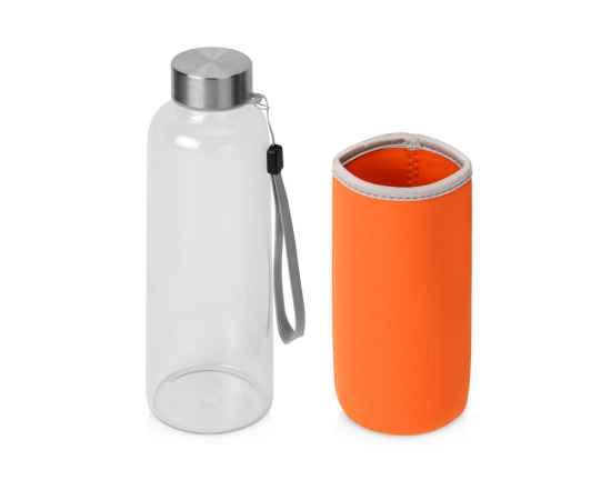 Бутылка для воды Pure c чехлом, 887323, Цвет: оранжевый, Объем: 420, изображение 3