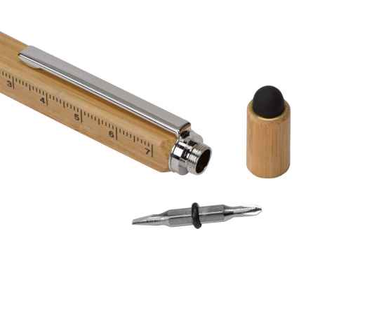 Ручка-стилус из бамбука Tool с уровнем и отверткой, 10601108, изображение 7