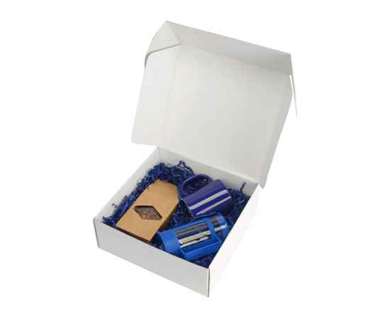 Подарочный набор с чаем, кружкой и френч-прессом Чаепитие, 700411.02, Цвет: ярко-синий,синий,прозрачный, Объем: 320 мл, 350, изображение 2