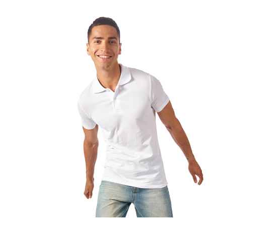 Рубашка поло First 2.0 мужская, S, 31093N01S, Цвет: белый, Размер: S, изображение 2