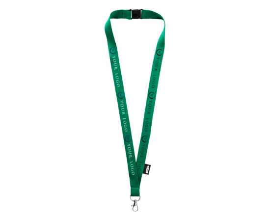 Ремешок на шею с карабином Tom из переработанного ПЭТ, 10251761, Цвет: зеленый, изображение 3