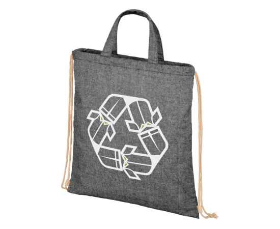 Сумка-рюкзак Pheebs из переработанного хлопка, 210 г/м², 12046090, Цвет: черный, изображение 4