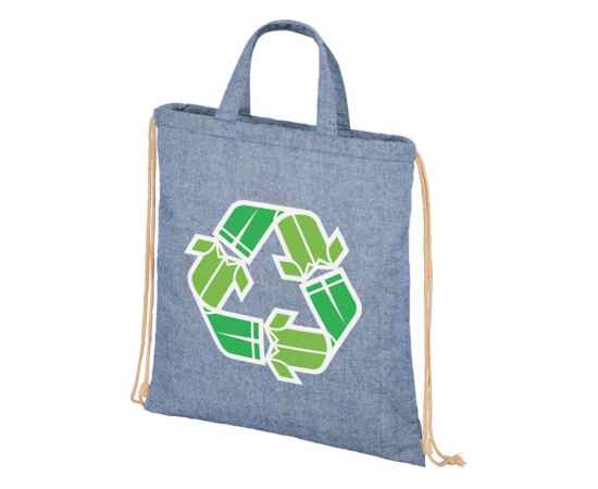Сумка-рюкзак Pheebs из переработанного хлопка, 210 г/м², 12046050, Цвет: синий, изображение 4