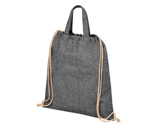 Сумка-рюкзак Pheebs из переработанного хлопка, 210 г/м², 12046090, Цвет: черный, изображение 3