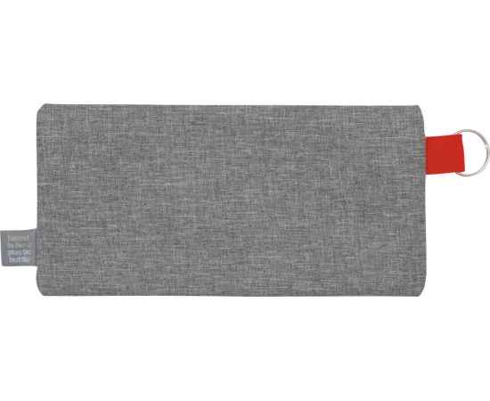 Пенал Holder из переработанного полиэстера RPET, 788701, Цвет: серый,красный, изображение 4