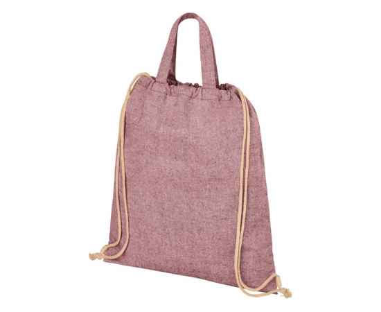 Сумка-рюкзак Pheebs из переработанного хлопка, 210 г/м², 12046020, Цвет: темно-бордовый, изображение 3