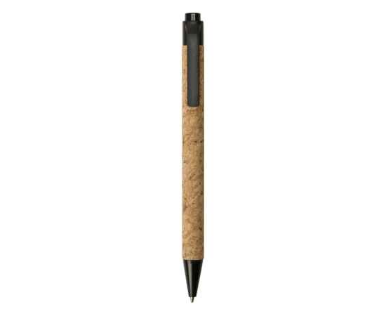 Ручка из пробки и переработанной пшеницы шариковая Evora, 11576.07, Цвет: черный,коричневый, изображение 2