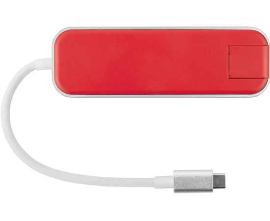 595601 Хаб USB Type-C 3.0 Chronos, Цвет: красный, изображение 2