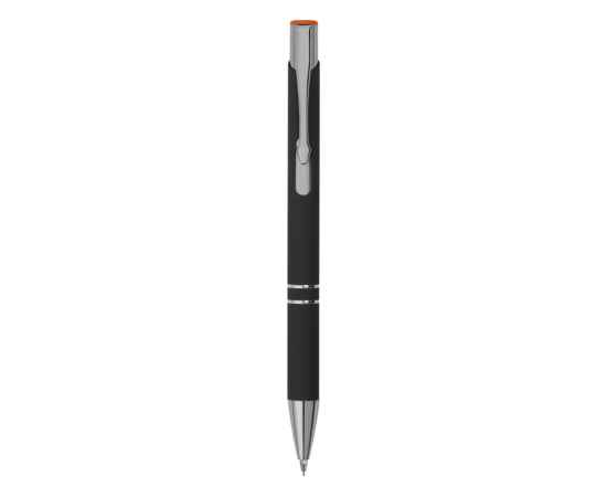 Ручка металлическая шариковая Legend Mirror Gum soft-touch, 11579.08, Цвет: черный,оранжевый, изображение 4