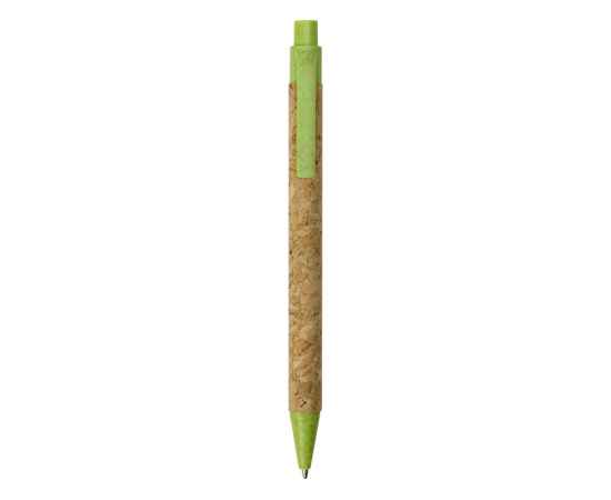 Ручка из пробки и переработанной пшеницы шариковая Evora, 11576.03, Цвет: коричневый,зеленый, изображение 2