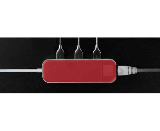 595601 Хаб USB Type-C 3.0 Chronos, Цвет: красный, изображение 9