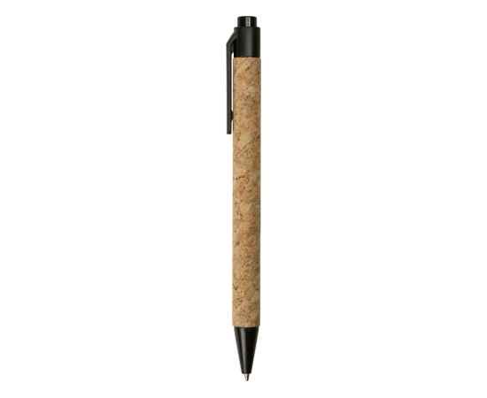 Ручка из пробки и переработанной пшеницы шариковая Evora, 11576.07, Цвет: черный,коричневый, изображение 3
