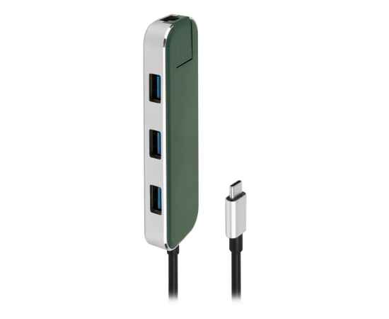 595600 Хаб USB Type-C 3.0 Chronos, Цвет: зеленый, изображение 4
