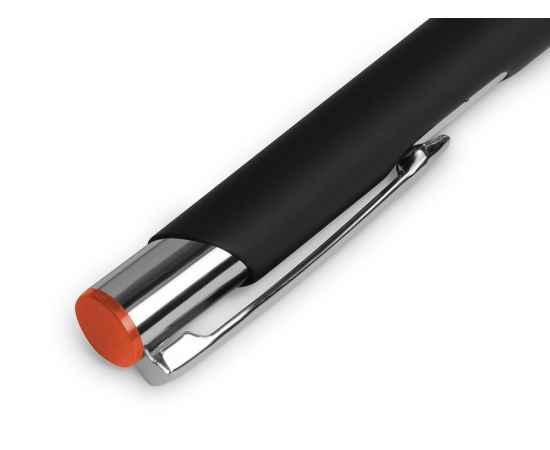 Ручка металлическая шариковая Legend Mirror Gum soft-touch, 11579.08, Цвет: черный,оранжевый, изображение 3