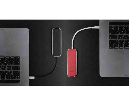 595601 Хаб USB Type-C 3.0 Chronos, Цвет: красный, изображение 12